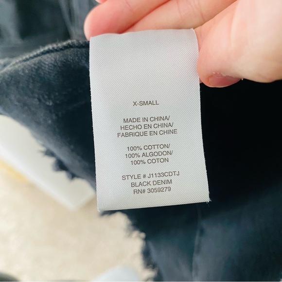 Altar'd State Distressed Denim Jean Jacket Black Sz XS - Picture 5 of 11